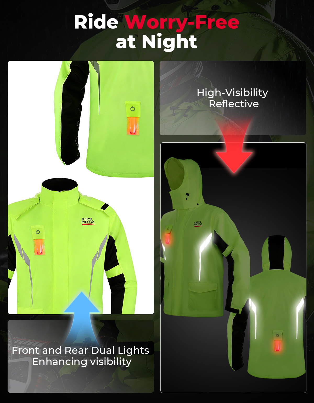 Waterproof Raincoat Set for Mo - Cycling Gear In Rain ulasan dan harga